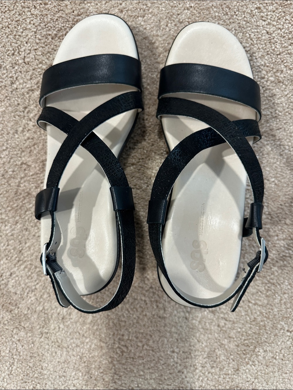 SAS Black Delight Sandal- Worn once Size 8